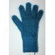 gants mohair et soie - bleu paon