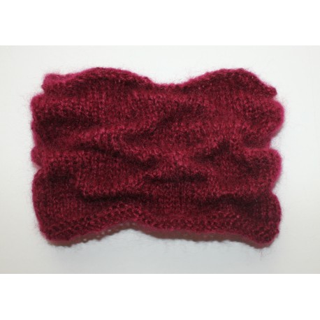 Col bouillonné bordeaux