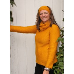 Pull col rond mangue
