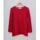 Pull col rond framboise
