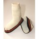 Chaussetons en mohair et laine - écru