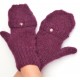 Mitaines moufles - prune