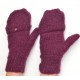 Mitaines moufles - prune