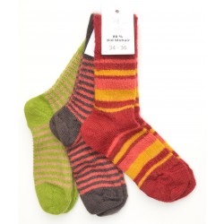Taille 34/36  - Chaussettes en mohair rayées