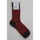Taille 34/36  - Chaussettes en mohair rayées chevêche terra cota
