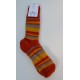 Chaussettes en mohair - rayé - potiron mangue terre