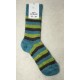 Chaussettes en mohair - rayé bleu canard anis chevêche