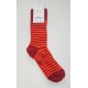 Chaussettes en mohair - rayé rubis capucine