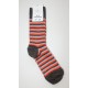 Chaussettes en mohair - rayé chevêche/capucine/gris argent