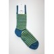 Chaussettes en mohair - rayé anis bleu paon