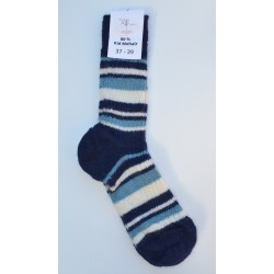 Chaussettes en mohair - rayé nocturne bleu école