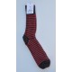 Chaussettes en mohair - rayé chevêche terra cota