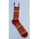 Chaussettes en mohair - rayé rubis mangue terra cota