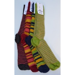 Chaussettes en mohair rayées