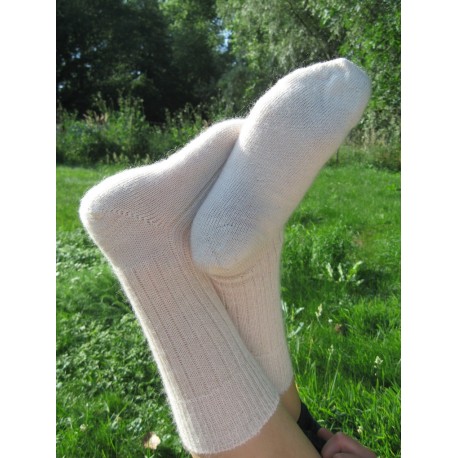 Chaussettes en mohair - écru