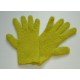 Gants crochetés en mohair et soie - chartreuse