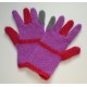 Gants crochetés en mohair et soie - jasmin multicolore