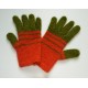 Gants crochetés en mohair et soie - mousse potiron