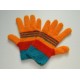 Gants crochetés en mohair et soie - safran carmin lagon