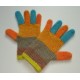 Gants crochetés en mohair et soie - multicolore printemps