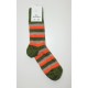 Chaussettes en mohair - rayé mousse terre capucine