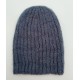 Bonnet mohair et soie gris moyen