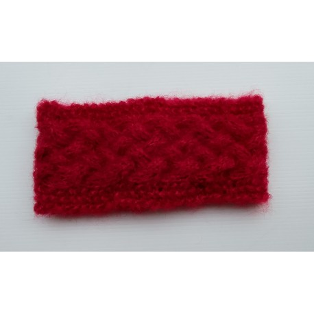 Bandeau torsadé rubis