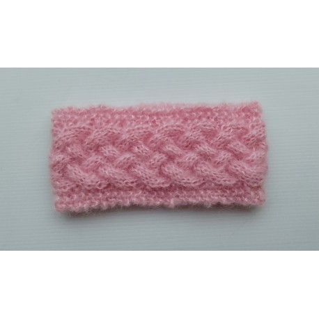 Bandeau torsadé rose pâle