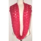 Snood coquilles framboise