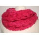 Snood coquilles framboise