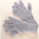 gants mohair et soie gris argent